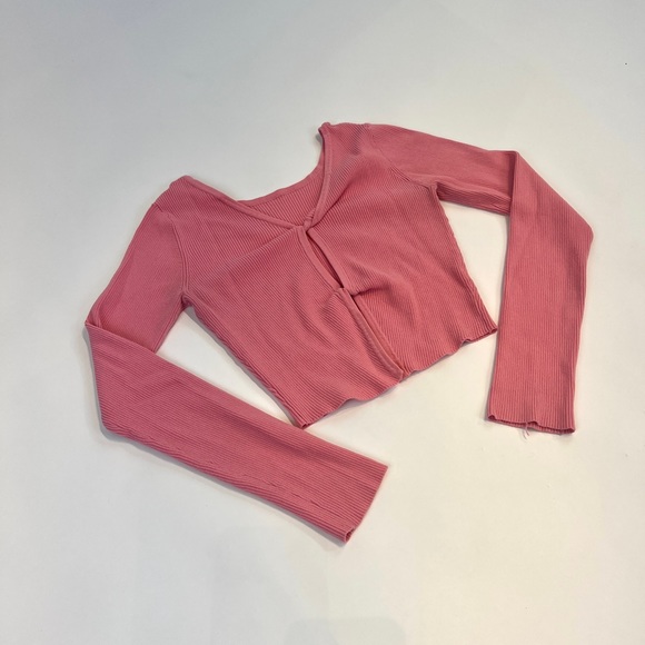 Live The Process Cardigan Crop Top Reversible Sz. Small - Picture 5 of 9